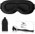 Sleep Eye Mask for Men Women, Lash Extensions 3D Sleeping Mask, Travel Blackout Night Blindfold Eye Shade Cover with Adjustable Strap (Ebony)