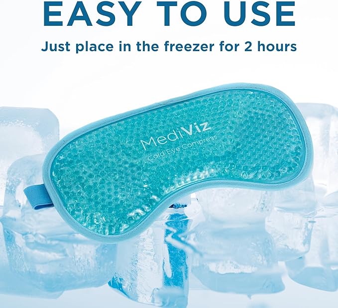 MediViz Cooling Gel Eye Mask, Blue