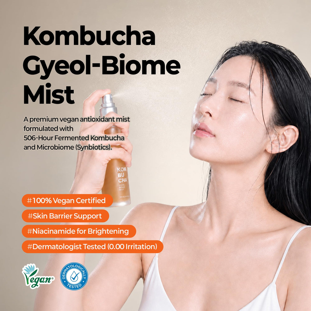Elishacoy Kombucha Gyeol-Biome Face Mist, Hydrating Facial Spray, 100ml