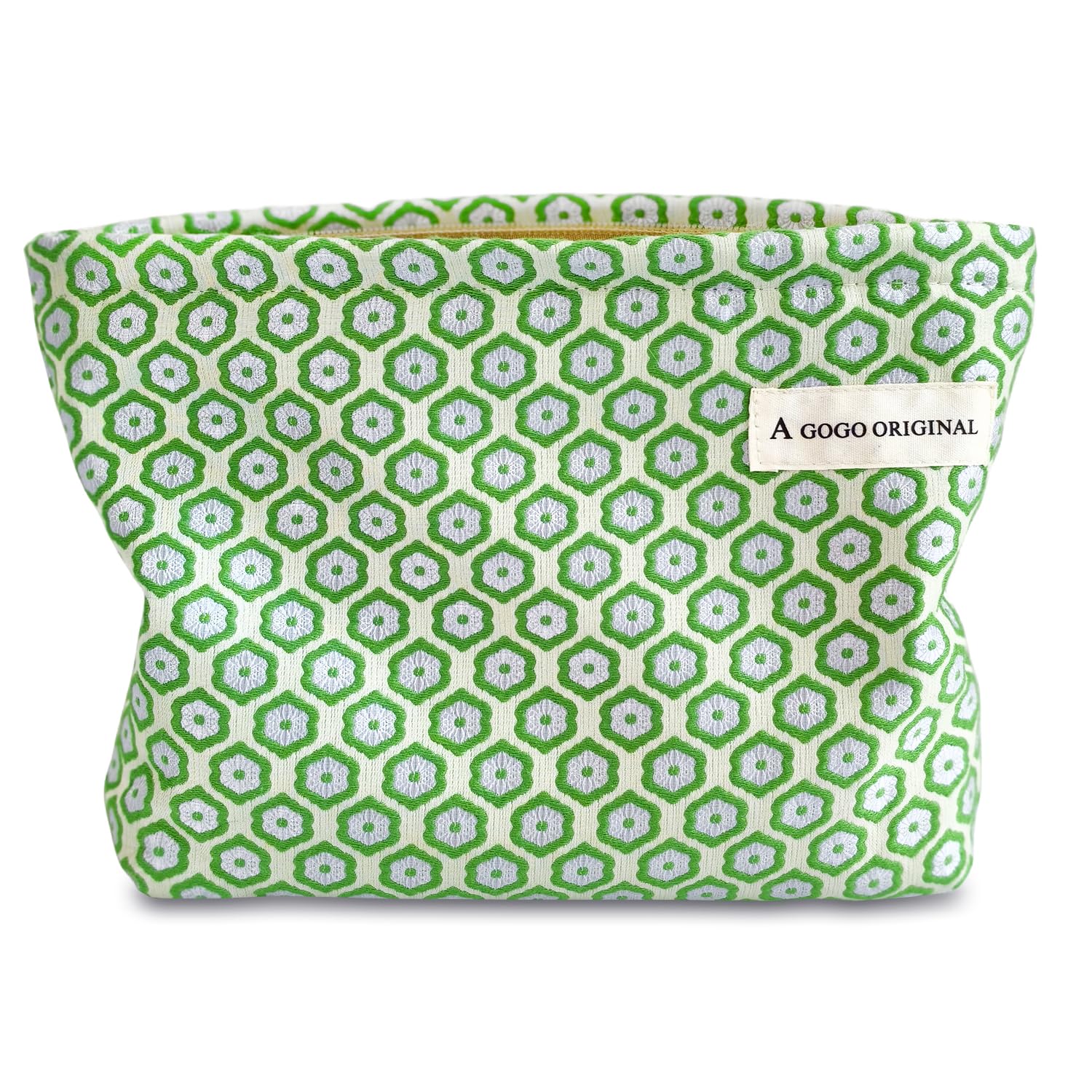 STARDW Aesthetic Floral Makeup Bag Cute Small Cosmetic Bags for Women Girls, Travel Toiletry Bag Large Capacity Zipper Makeup Pouch, Purse Organizer Pouches (Fresh)