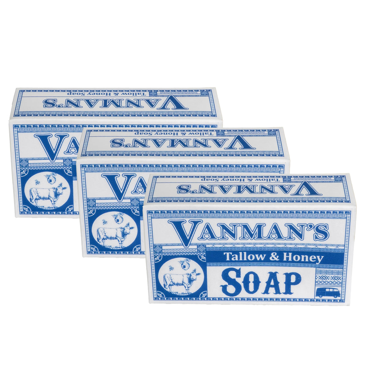 VanMan Tallow & Pine Tar Soap Bar – Grass-Fed Beef Tallow with Organic Oatmeal, Charcoal & Essential Oils – Exfoliating Face & Body Soap, 3.8oz - 1 Pack