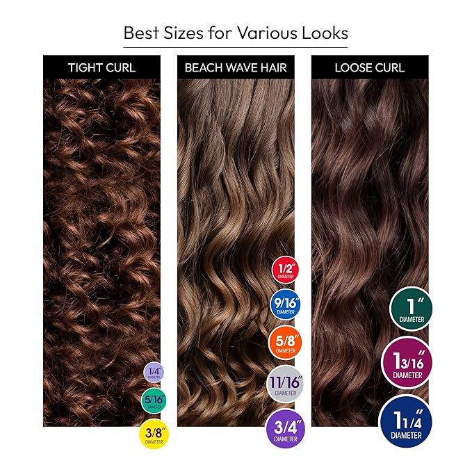 Red by Kiss 7" Flexi Rods 6 PCS, 1/4" Diameter, Flexible Curling Rods, Twist Foam Hair Rollers, No Heat Hair Curlers
