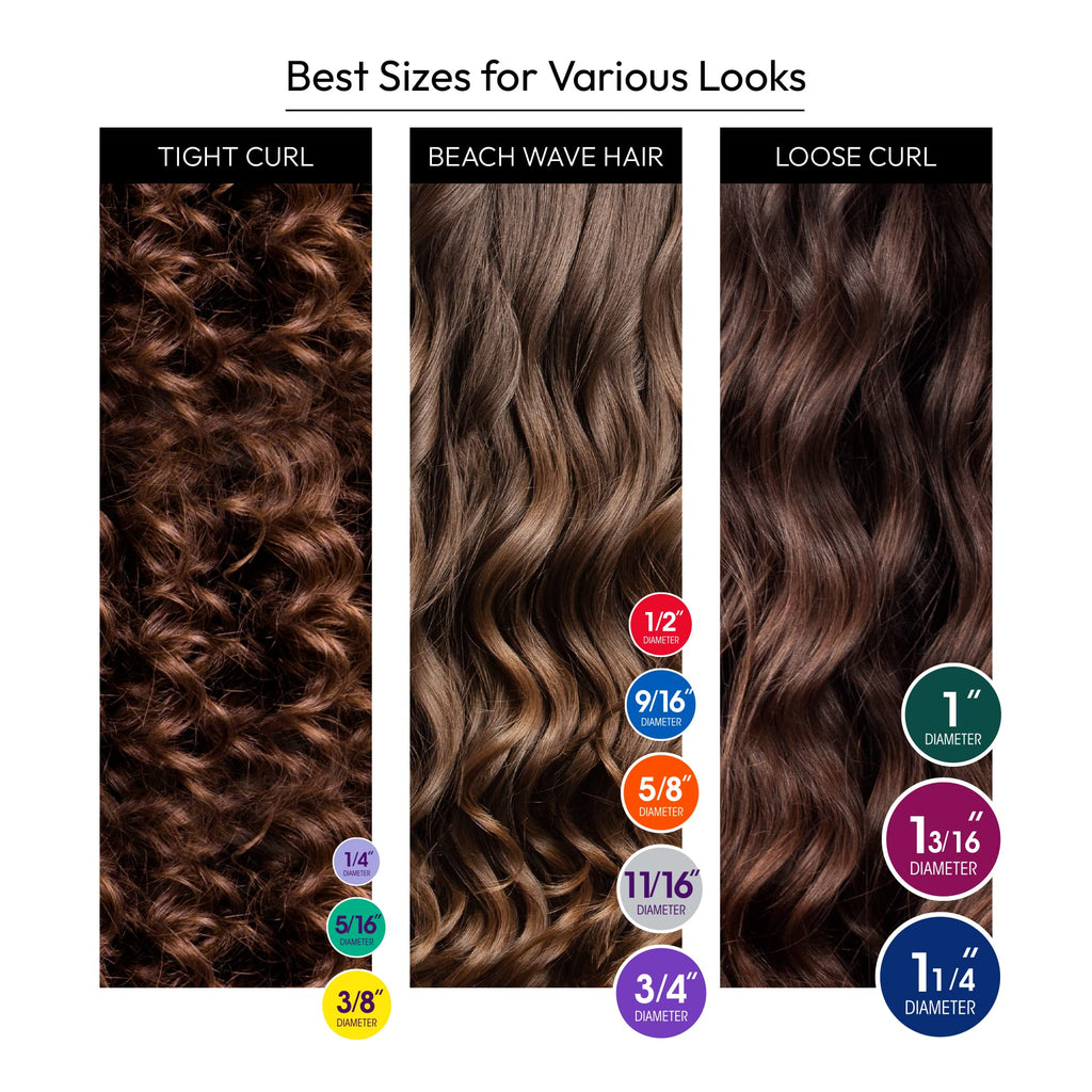 Red by Kiss Flexi Rods - Heatless Hair Curler for 90S Glamorous Bouncy Curls Beach Waves, No Slips, Sleep Styler (7" Length, 9/16" Diameter)
