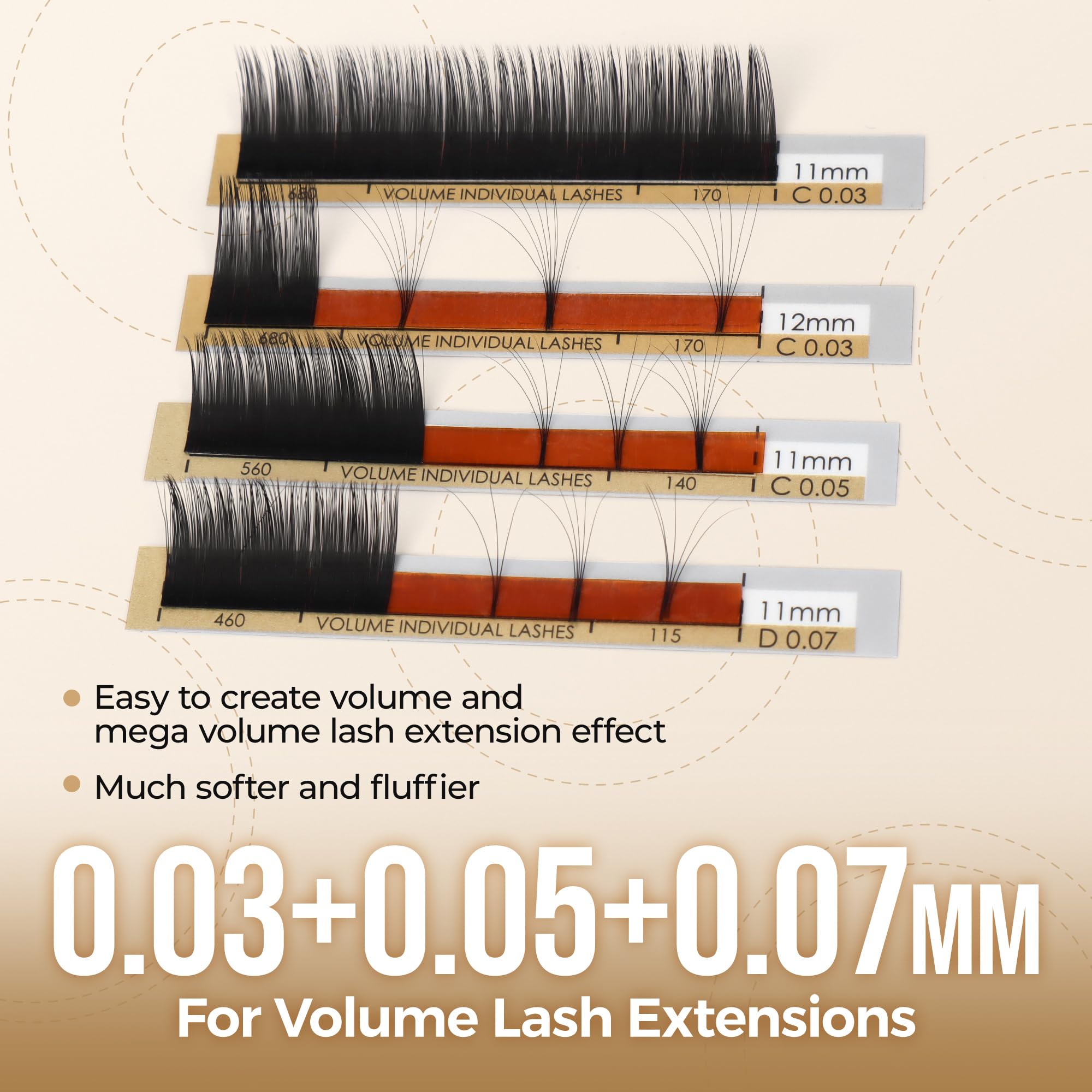 LASHVIEW Eyelash Extensions,Individual Lashes, Lashes,0.15 D Curl Thickness 11mm,Premium Single&Classic Lases,Natural Semi Permanent Eyelashes,Soft Application-friendly