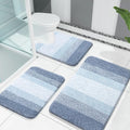 OLANLY Microfiber Bathroom Rugs Sets 3 Piece, 30"x20"+24"x16"+24"x20"