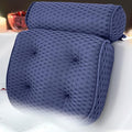 AEROiVi Luxury Bath Pillows for Tub Soft Mesh Strong 6 Suction Cups Blue