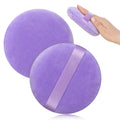 Large Size Body Puff, 5 Inches Ultra Soft Velour Puffs Washable Round Makeup Sponge Applicator for Face Cleaning, Makeup & Loose Bath Setting Body Powder, Foundation Blending