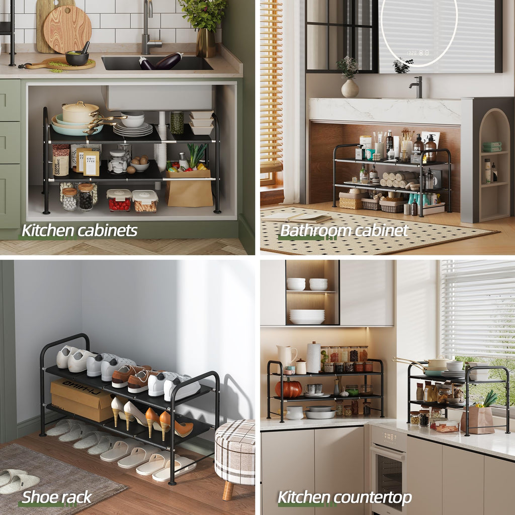 Under Sink Organizers and Storage,Expandable under cabinet organizer Shelf