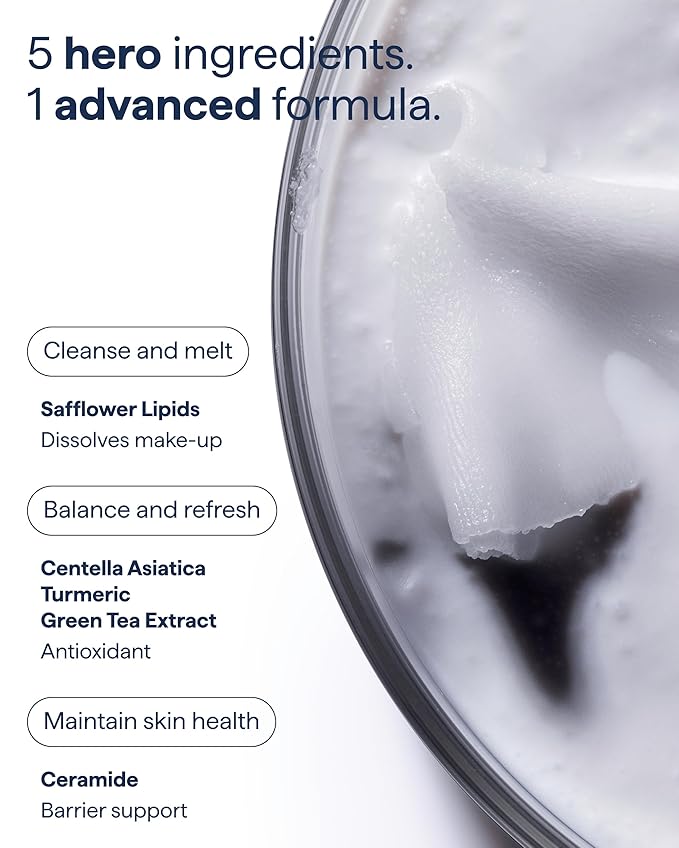 Remedy for Pre-Cleansing | Derm Dissolve Cleansing Balm | Melts Makeup and Sunscreen | Ceramides Safflower Lipids Centella | Fragrance Free| By Dermatologist Dr. Shah | 1.5 Fl Oz