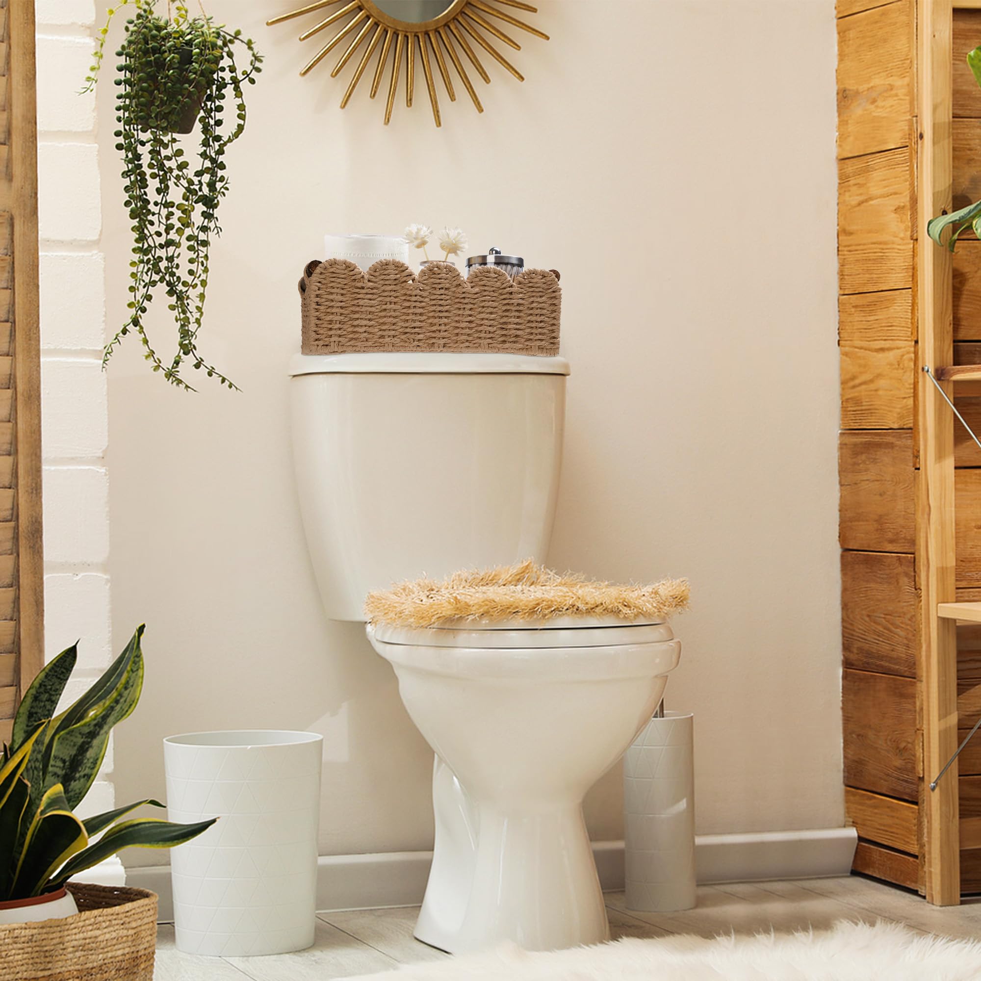 Wicker Baskets for Organizing Toilet Paper Storage Basket