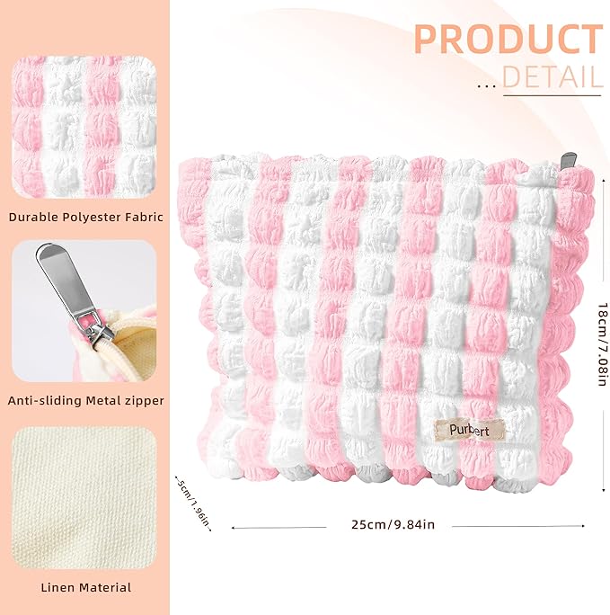 Purbert Bubble Cloud Makeup Bag - Large Capacity Travel Cosmetic Organizer