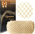 African Net Sponge Authentic, African Exfoliating Sponge Real African Net Black Owned, African Bath Sponge Back Scrubber, Body Exfoliator Shower Bath Accessories (Beige)