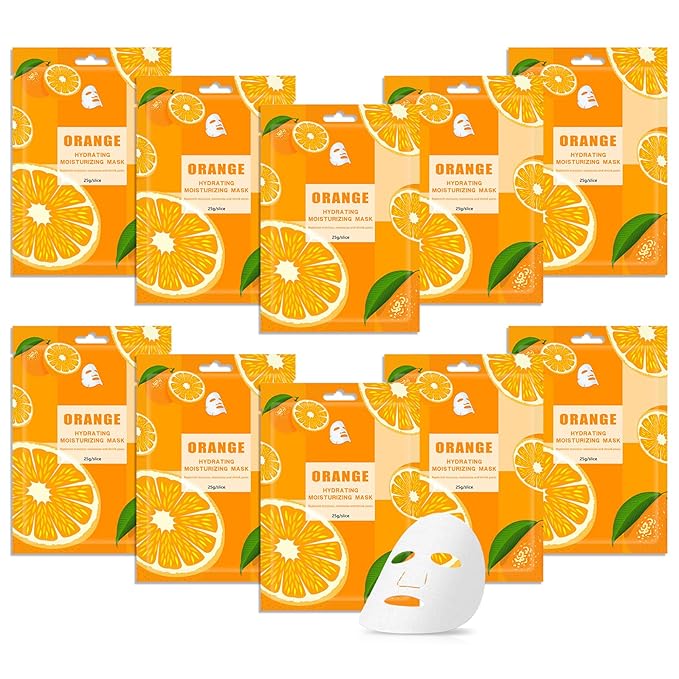 10 Pack Variety Facial Sheet Masks Skin Care Set, Hydrating Bulk Sheet Face Masks Skincare Gifts Set for Women Men, Long Lasting Moisturizing Face Mask Skincare for All Skin Type（A3