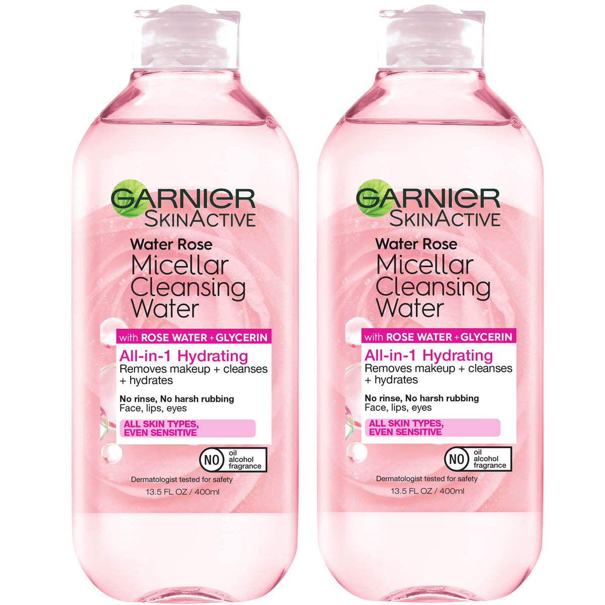 Garnier Micellar Water with Rose Water and Glycerin, Hydrating Facial Cleanser & Makeup Remover, For All Skin Types, Vegan, Cruelty Free, 23.7 Fl Oz (700mL), 1 Count