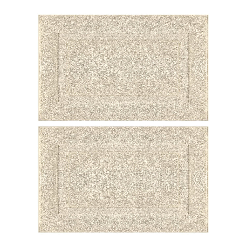 SHACOS Soft Microfiber Light Beige Bathroom Rugs Sets 2 Pieces 32x20 inch