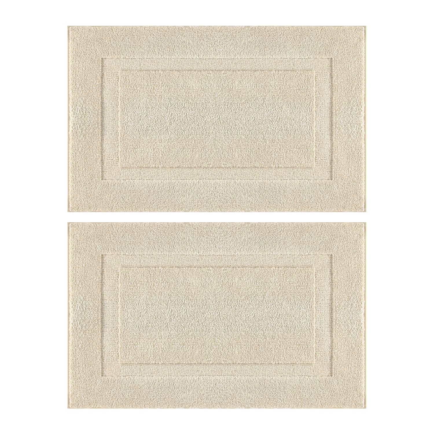 SHACOS Soft Microfiber Light Beige Bathroom Rugs Sets 2 Pieces 32x20 inch