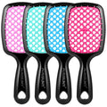 Aussumy 4 Pack Vented Detangling Hair Brush - Detangler Hairbrush with Soft Bristles for Effortless Tangle Free - Ideal for Wet Dry or Curly Damaged Hair for Women Men Kids