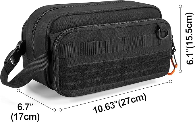Prokva Tactical Toiletry Travel Bag for Men, Dopp Kit Shaving Organizer Bag
