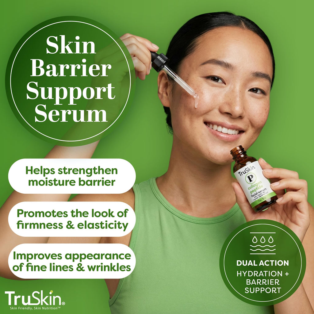 TruSkin Peptide Serum for Face with Tripeptide-29 & Ceramides, 1 fl oz