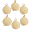 YIQINGJIE Natural Loofah Exfoliating Face Scrubber (6Pack), Facial Scrubber Loofa Pads,Clean Blackheads Without Hurting The Skin, Luffa for Women and Men,Beige