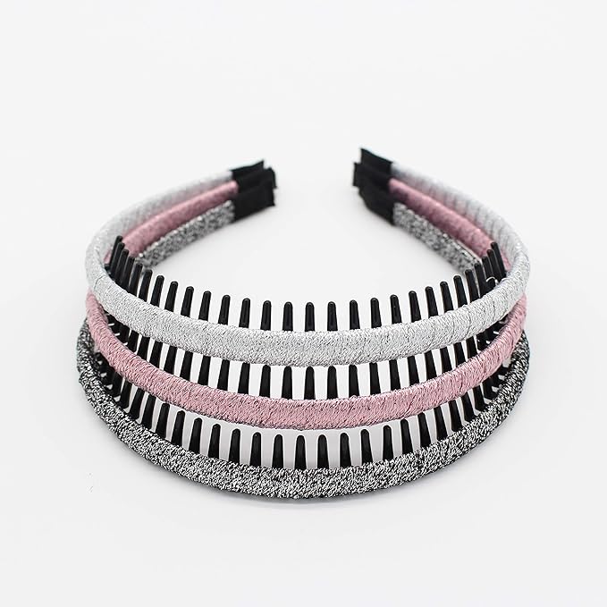 JOBAND Multicolor Stylish Teeth Comb Hair Hoop Hairband Headband Soft Comfy Non-slip Hair Accessories for Women/Girl(6 color)