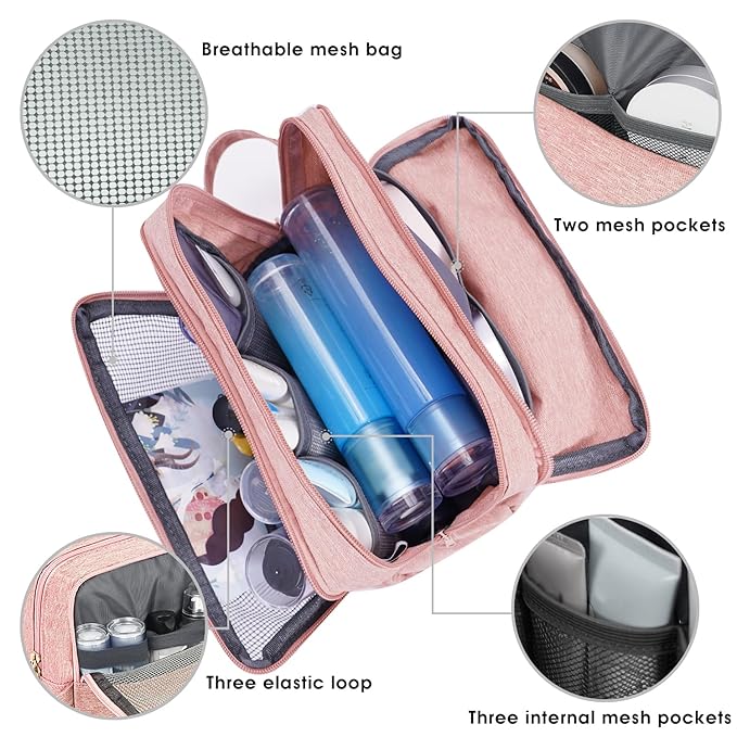 WANDF Travel Toiletry Bag for Men, Small Dopp Kit for Toiletries