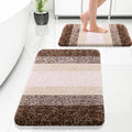 OLANLY Micorfiber Bathroom Rug Set 2 Piece, 30"x20"+24"x16"