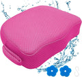 AEROiVi Hot Tub Booster Seat for Adults 5in Thick Weighted Quick Sink Pink
