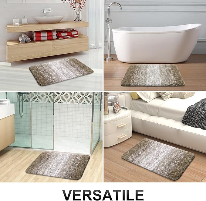 OLANLY Microfiber Bathroom Rugs Sets 3 Piece, 36"x24"+24"x16"+24"x20"
