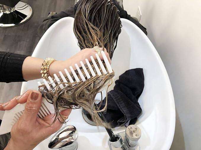 Cricket Ultra Smooth Conditioning Coconut Shower Comb for Wet, Dry Hair Anti-Frizz Detangler with Keratin Protein Infused Plastic