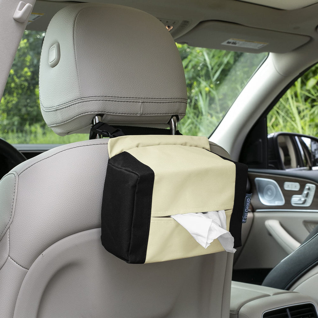 FH Group E-Z Travel™ Napkin Tissue Dispenser Holder Fits Most Cars, SUVs, Trucks, and Vans Beige