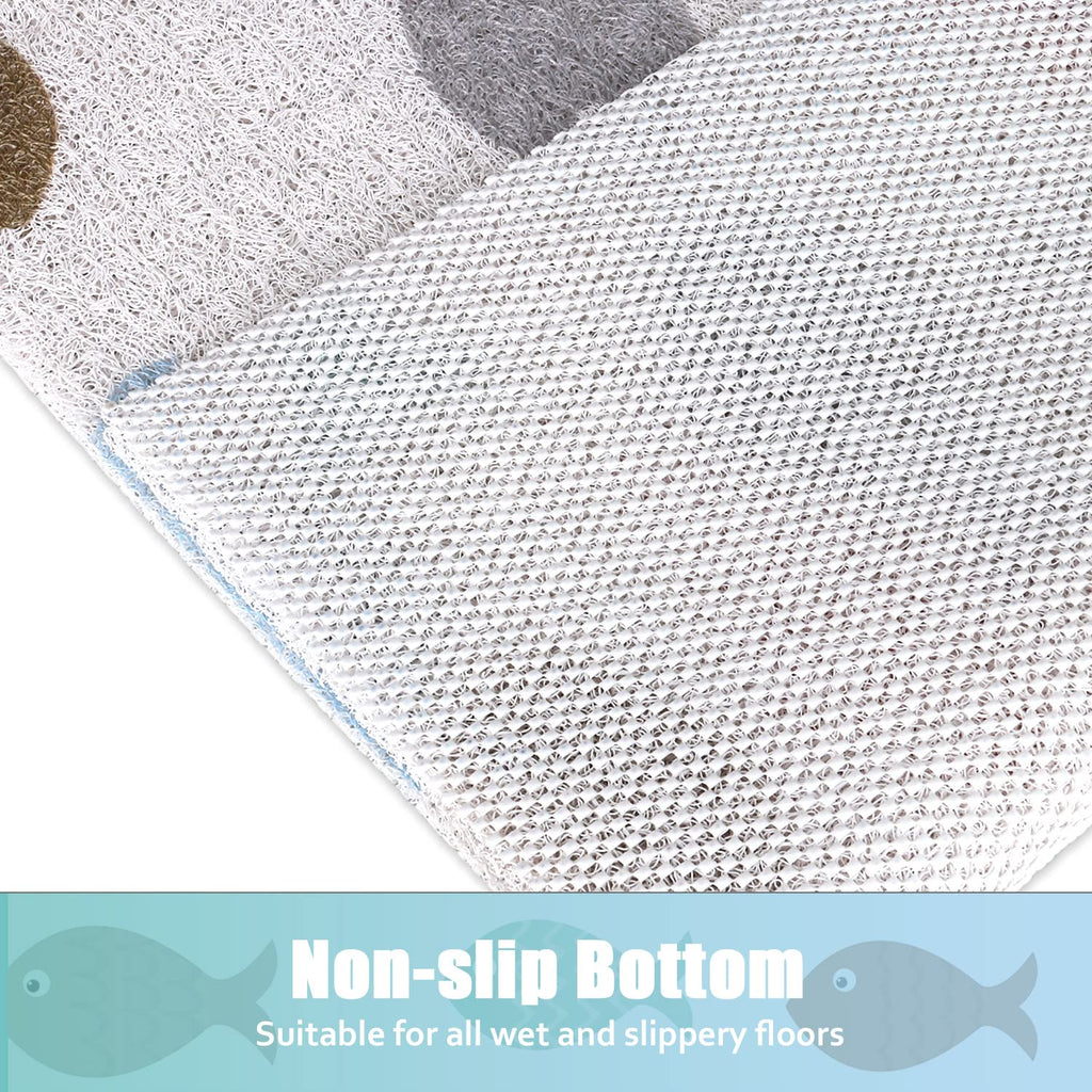 Shower Mat Non-Slip, Soft Comfort Bath Mat with Drainage Holes, PVC Loofah Massage Bathmat for Shower,Tub,Bathroom,Wet Areas, Quick Drying