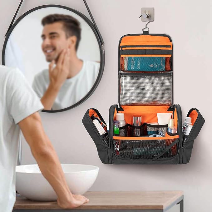 Prokva Tactical Toiletry Bag for Men, Large Hanging Dopp Kit Hygiene Bag