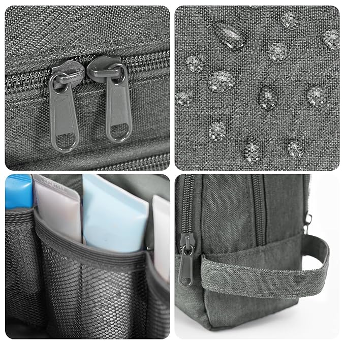 WANDF Travel Toiletry Bag for Men, Small Dopp Kit for Toiletries