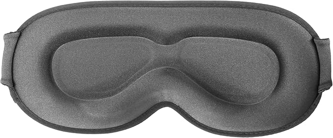 Sleep Eye Mask for Men Women, Lash Extensions 3D Sleeping Mask, Travel Blackout Night Blindfold Eye Shade Cover with Adjustable Strap (Ash Grey)