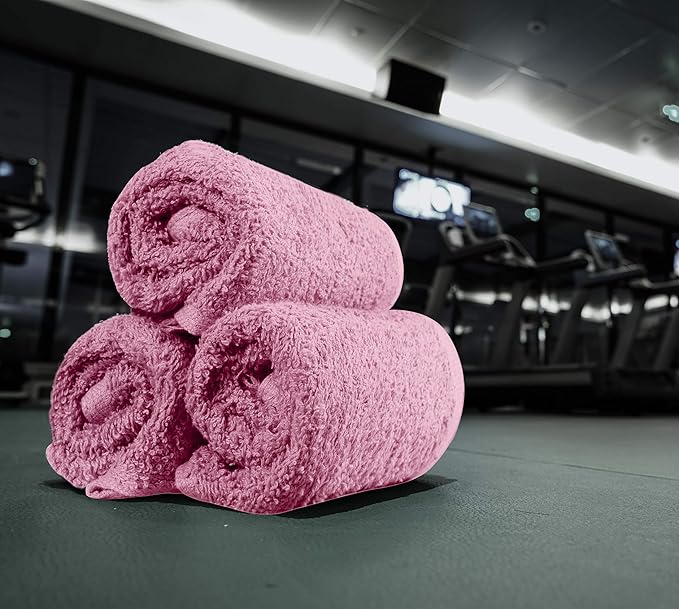 Utopia Towels 24 Pack Cotton Washcloths Set, 100% Ring Spun Cotton, Premium Quality Flannel Face Cloths, Highly Absorbent and Soft Feel Fingertip Towels, Dusty Pink
