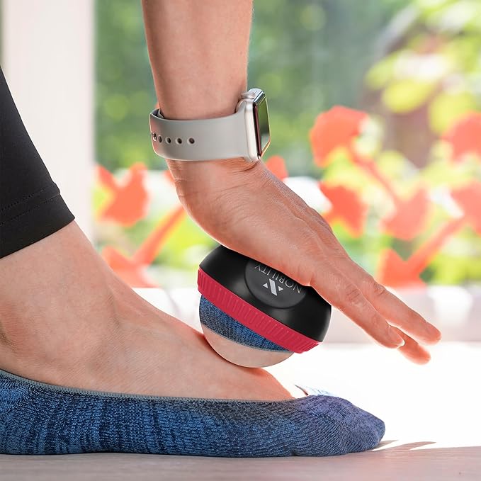 Nobility Massage Ball Roller– Ice Cold and Hot for Deep Tissue and Sore Muscle Relief of Stiffness and Stress, Body, Neck, Back, Foot, Plantar Double Pink