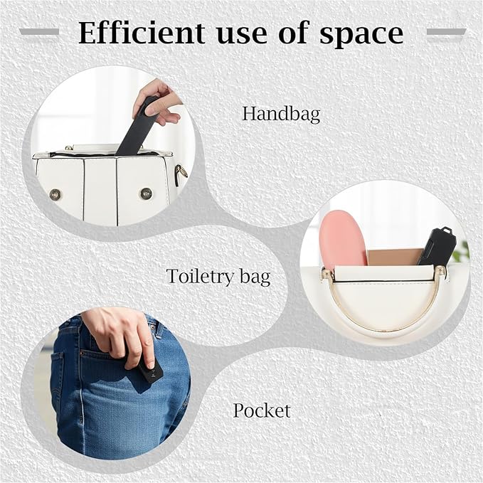 Folding Hair Comb for Men, Fine Tooth & Wide Tooth Comb, Double-Sided Pocket Comb for Hair, Portable Folding Pocket Combs for Men for Travel Grooming Beards and Mustaches