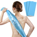 ARCH&M Exfoliating Washcloth & Shower Towel, Blue, 3 Pack