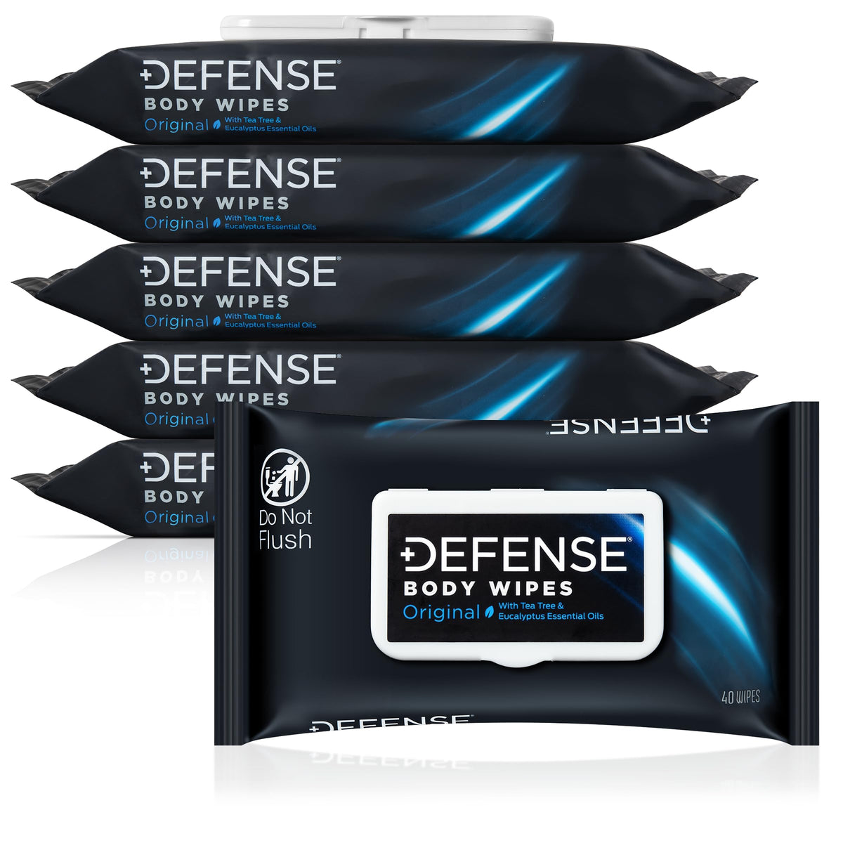 Defense Soap All Natural Body Wipes 6PK with Tea Tree Oil