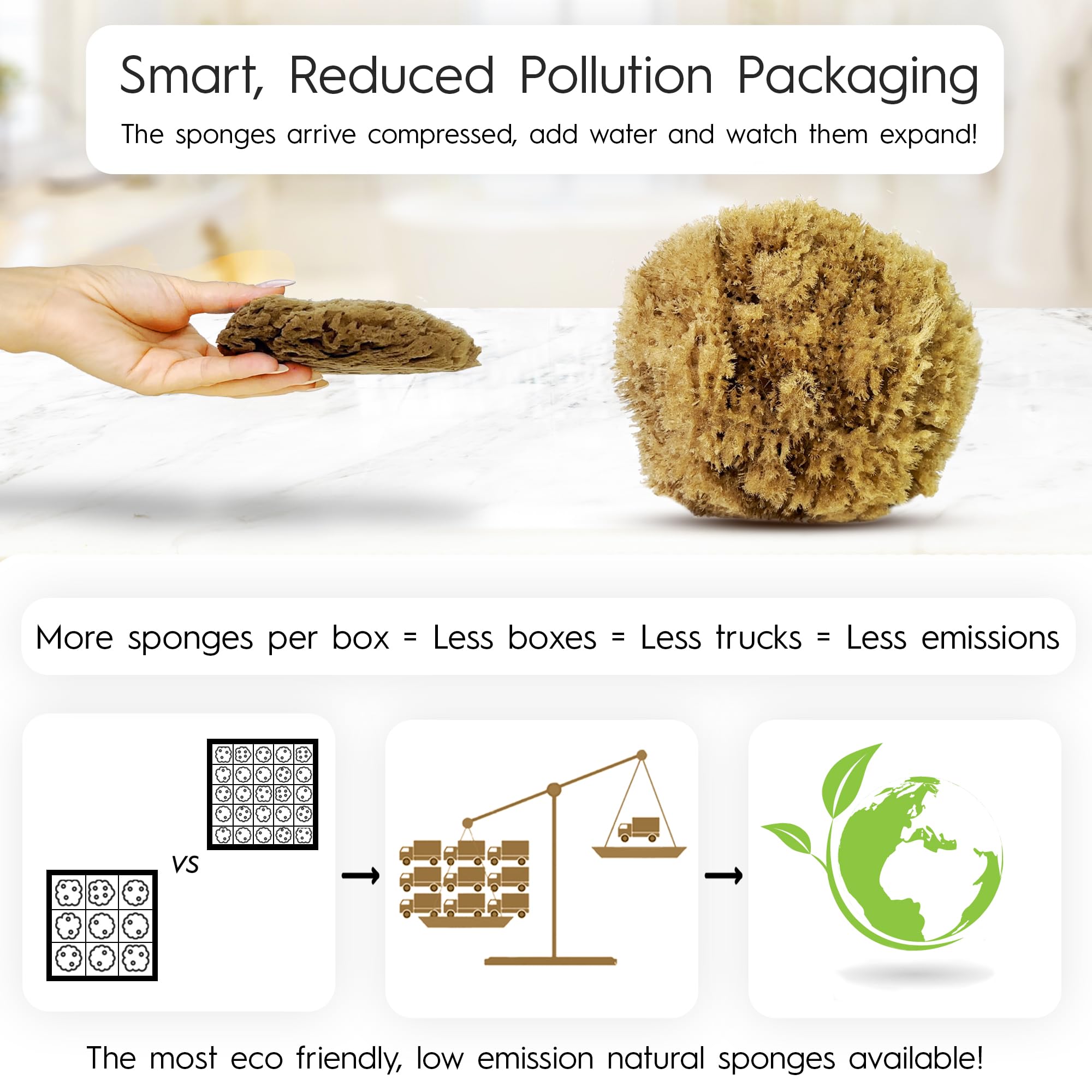 Naroa Exfoliating Natural Sponge for Shower X Large | Bath Sea Loofah for Healthy Skin | Unbleached Bathing Body Scrubber Puff | Plastic Free