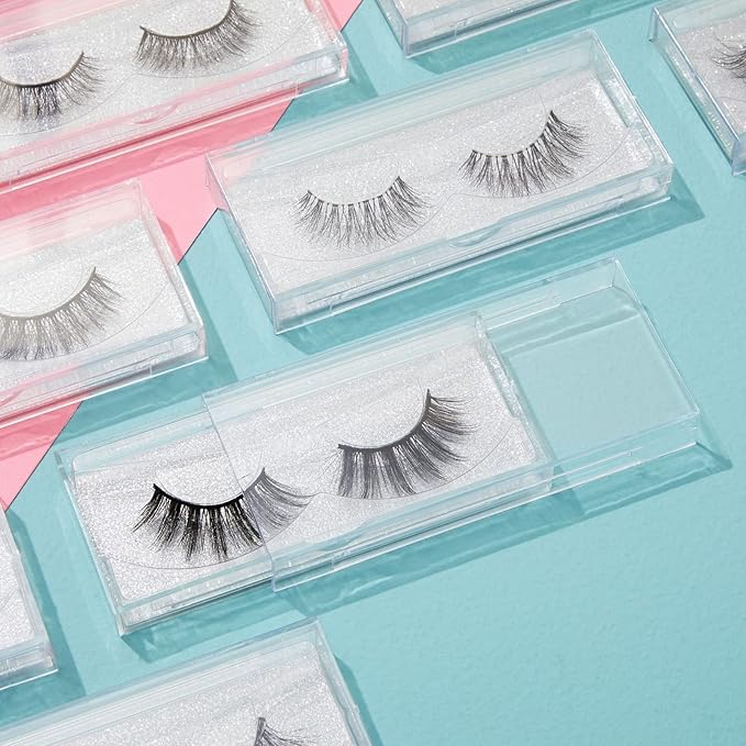 Stockroom Plus Empty Clear Eyelash Storage Case - Protect & Organize False Eyelashes - Store Magnetic Lashes & Lash Clusters - Travel Makeup Case Organizer - 30 Pack, Silver, 4.4 x 2 in