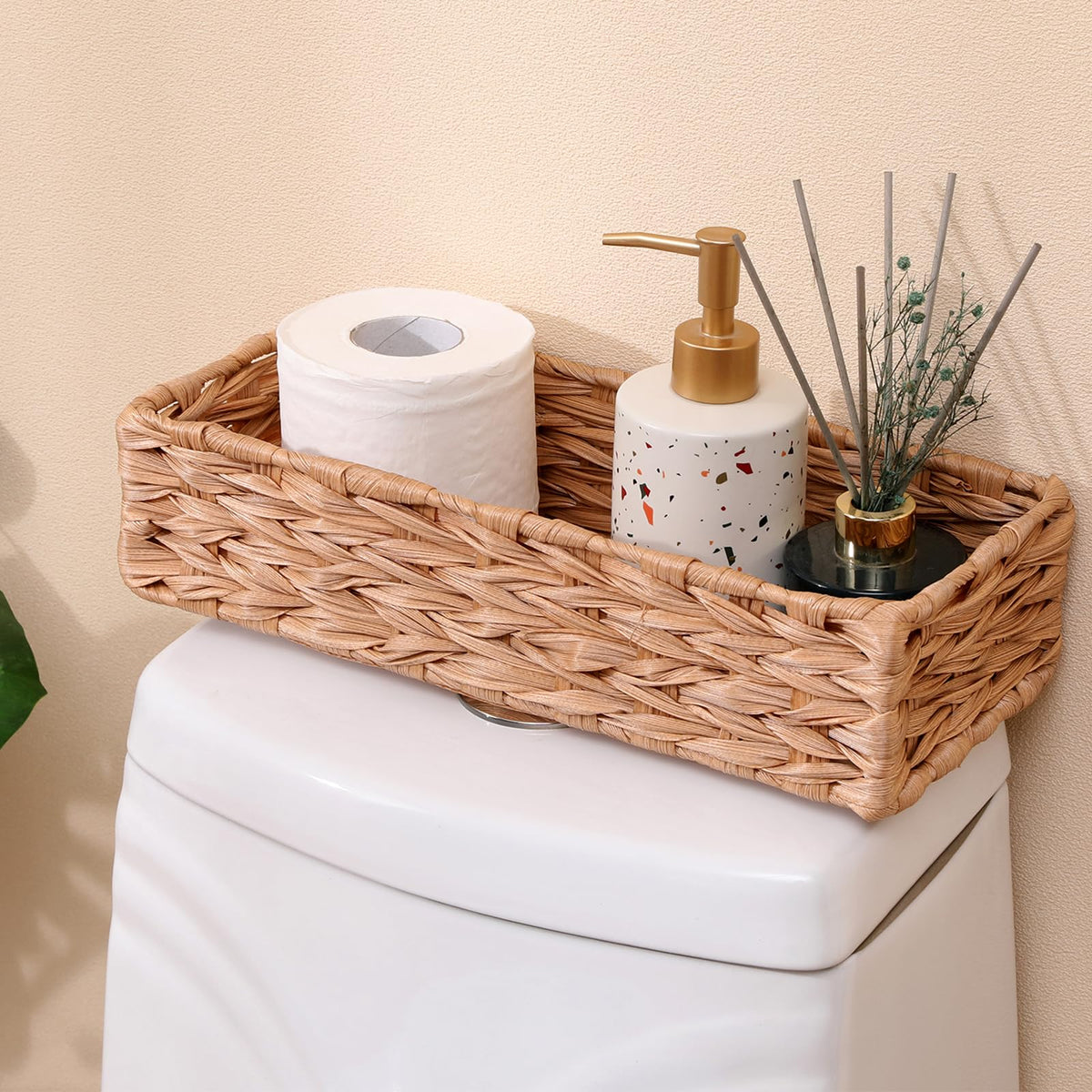 Handwoven Tissue Holder Boxes,Toilet Paper Holders Storage Basket