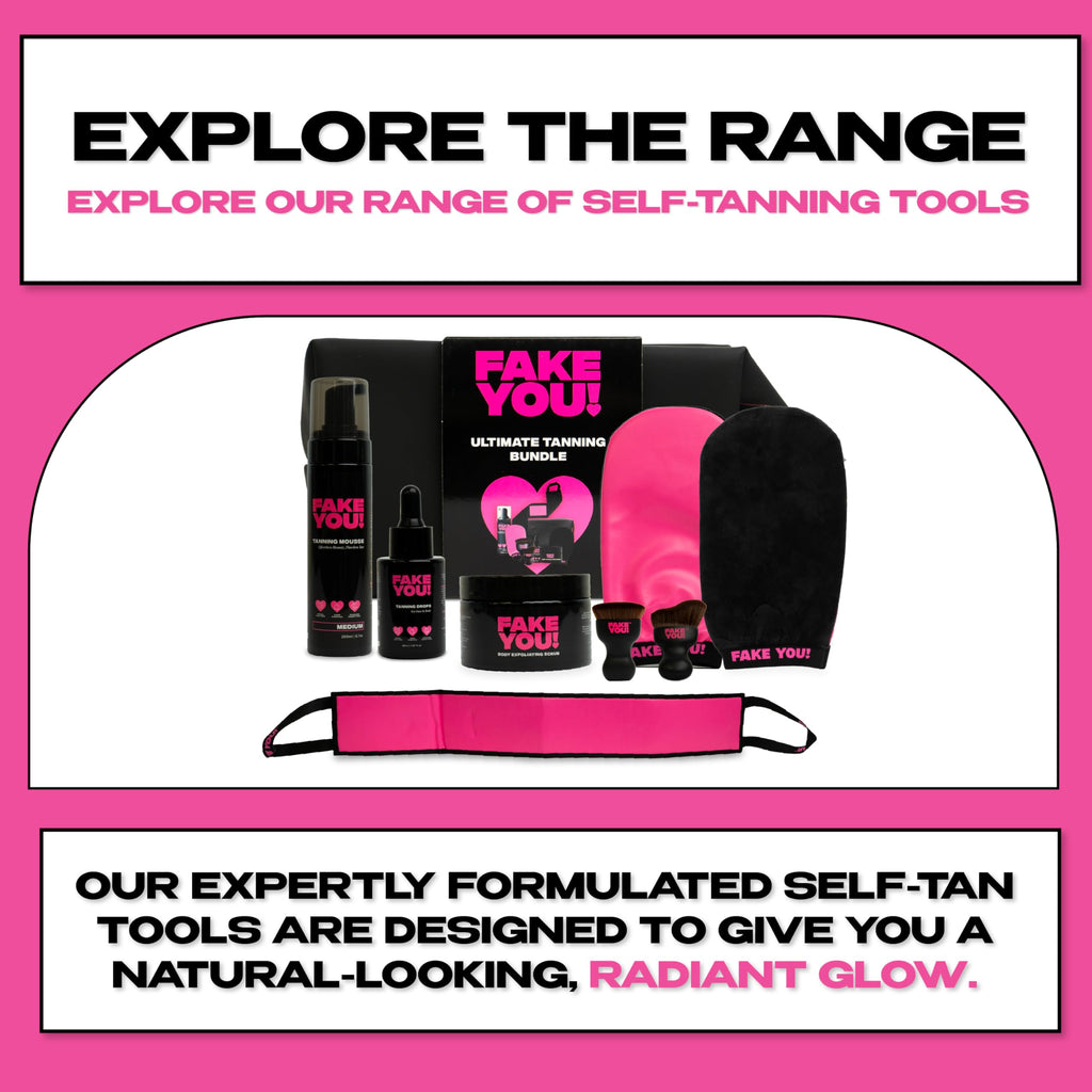 Fake You! Tanning Mousse – Lightweight Self Tan Mousse for a Natural-Looking, Streak-Free Glow – Hydrating Self Tan for All Skin Types – Medium Shade – 200ml