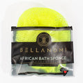 BELLANOMI African Exfoliating Net Sponge, Authentic, Ethically sourced from Nigeria, 45 inches Long, Back Scrubber for Daily use (Lemon)