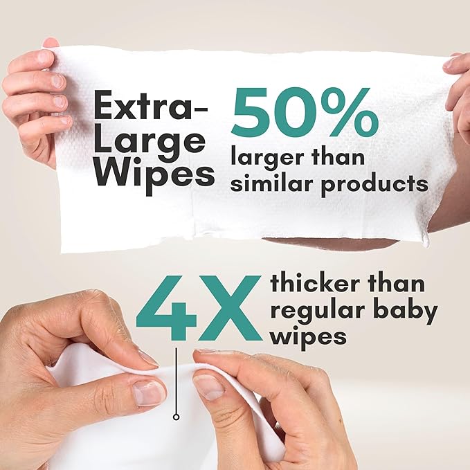 Nurture XL Ultra Thick Body Wipes for Adults with Aloe No Rinse Cleansing