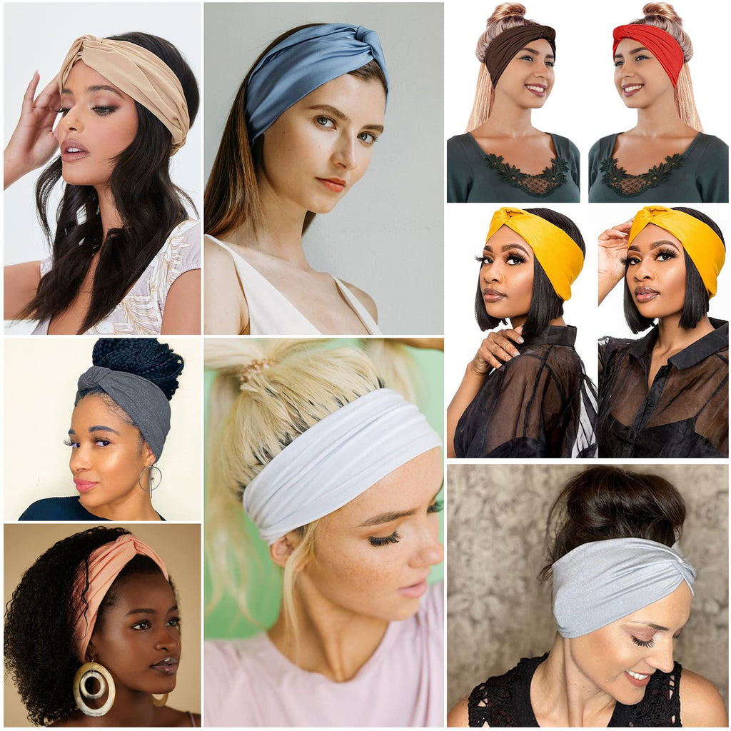 Kachanaa 6 Packs St. Patrick’s Day Headbands for Women Elastic Non-Slip Green Irish Shamrock Hat Hair Accessories for Party and Gifts