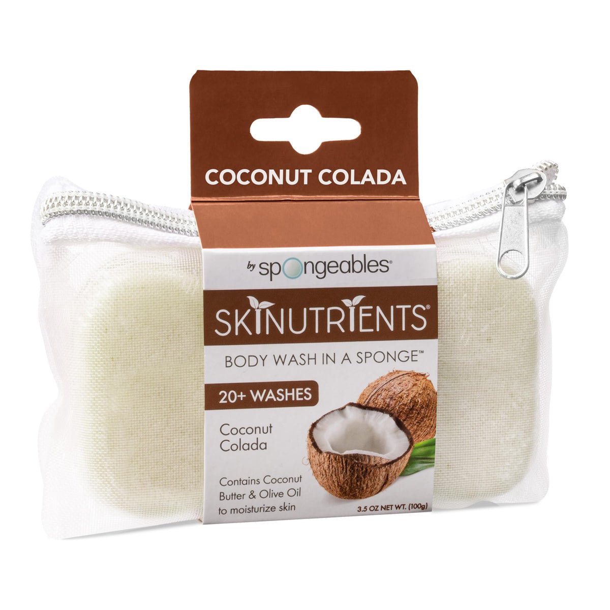 Spongeables Body Wash in a 20+ Wash Sponge, Acai Berry, 3 Count