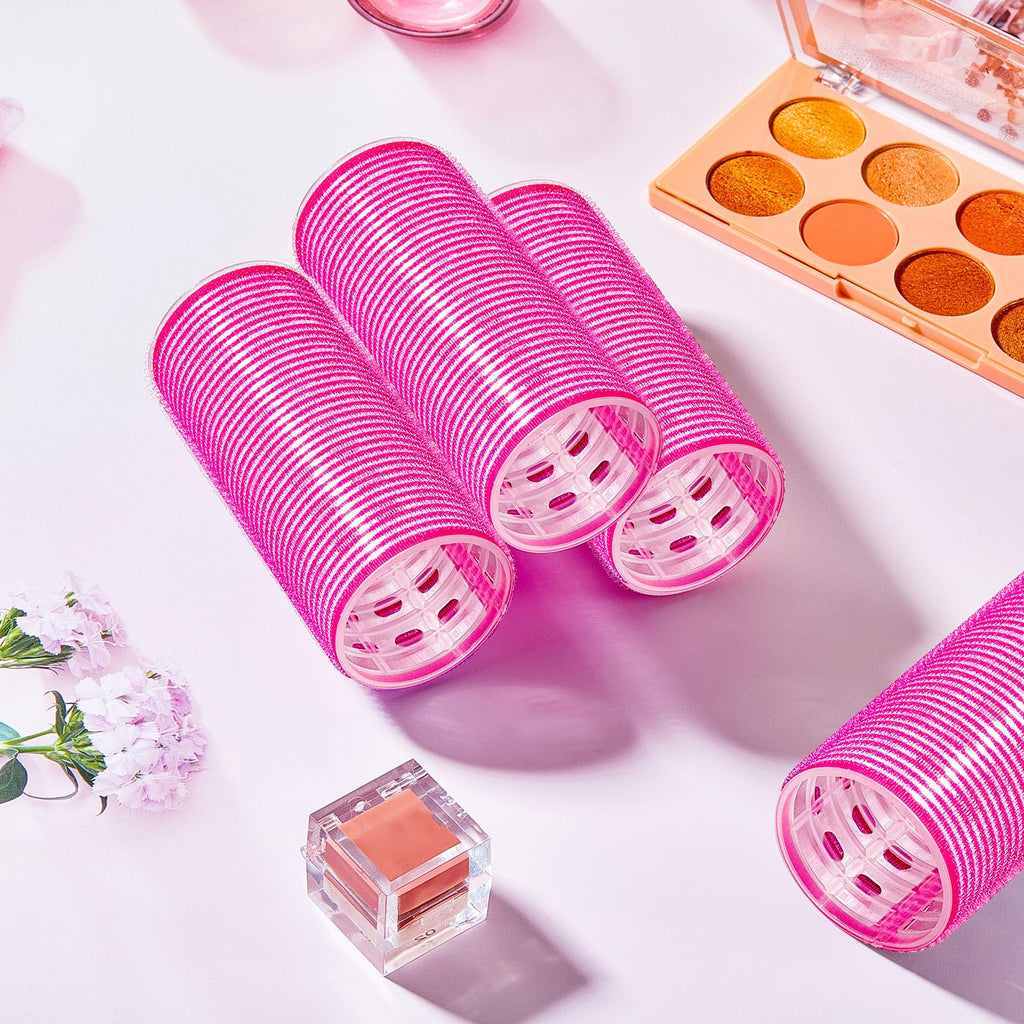 WILLBOND 4 Pcs Aluminum Thermal Hair Rollers for Women, 4.7 X 2 Inch