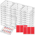 Landhoow 15 Pcs Press on Nail Box, Acrylic Display Case,Clear